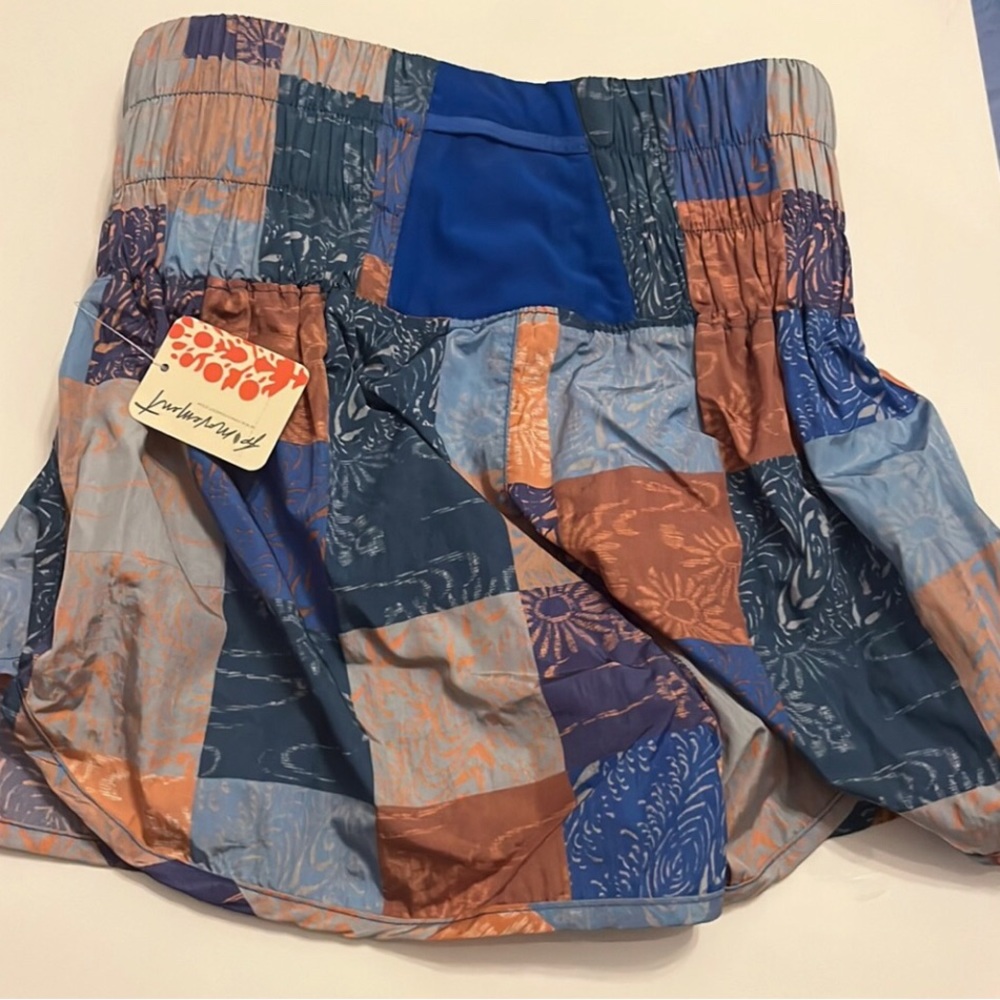 NWT! FP Movement by Free People The Way Home Cobalt Patches Printed Shorts💛 - Picture 6 of 7